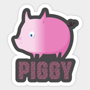 Pig Piggy gift Pink funny Cute Adorable Samcyo Sweet Sticker